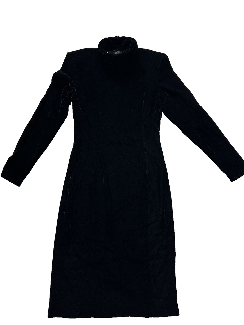 Vintage 90s Y2K ETAL Ronnie Rovato Black Velvet Maxi Dress Size 4 Made USA